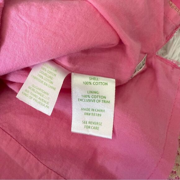 Lily Pulitzer Janice Shift Dress in Pink with Gold Detail Size 00 - Picture 8 of 8